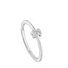Anillo pequeño oso de oro blanco con diamantes TOUS Grain