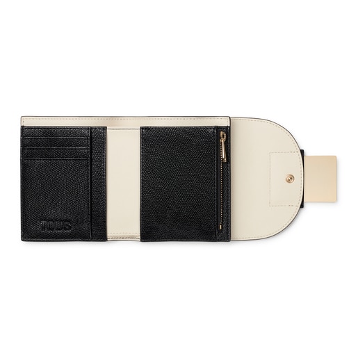 Black TOUS Sylvia Flap Card wallet