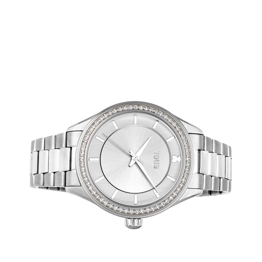 Steel T-Shine Watch with cubic zirconia