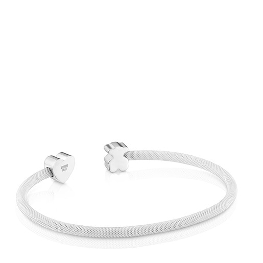 إسورة من الفضة مزينة بحليتين من تشكيلة Icon Mesh