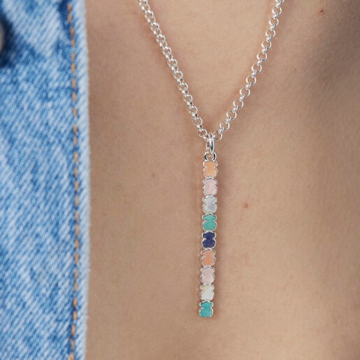 Серебряная подвеска Mini Color с драгоценными камнями