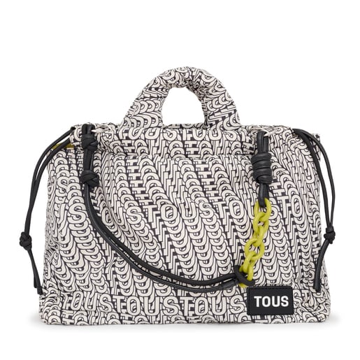 Large black and white One-shoulder bag TOUS Cloud Soft