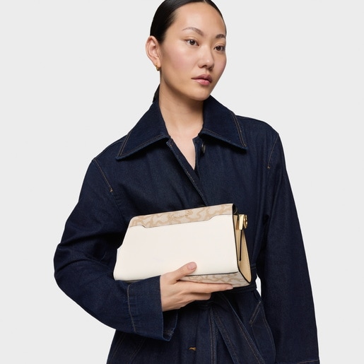 Medium ivory-colored Crossbody bag Kaos Icon