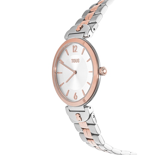 Reloj Tous analógico de acero con zirconitas Gleam Freshs rosa