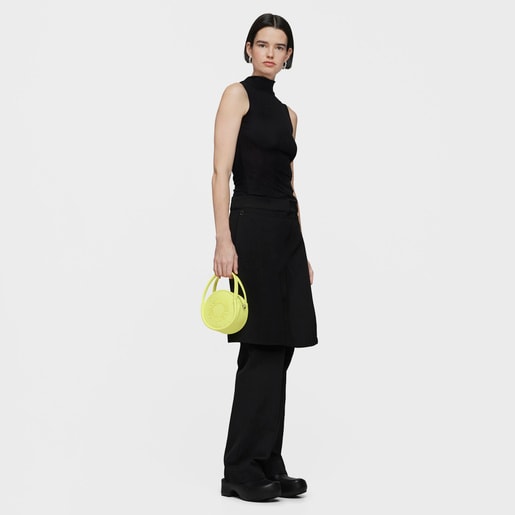 ライムグリーンのミニ・クロスボディバッグ TOUS Miranda Soft