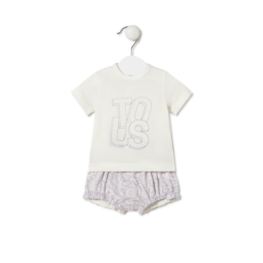 Tous - Baby Outfit In Mix Lilac - Baumwolle