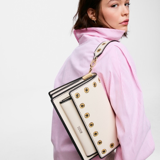 Medium beige Crossbody bag TOUS Audree Trampantojo