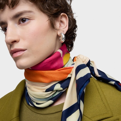 Pale pink square Scarf TOUS Summer Daisies