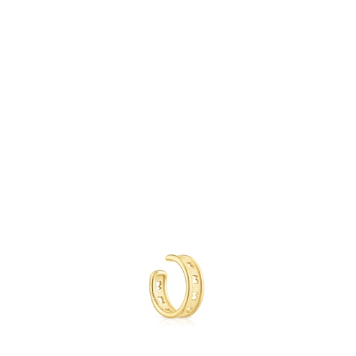 Silver vermeil TOUS Bear Row earcuff with bear silhouettes