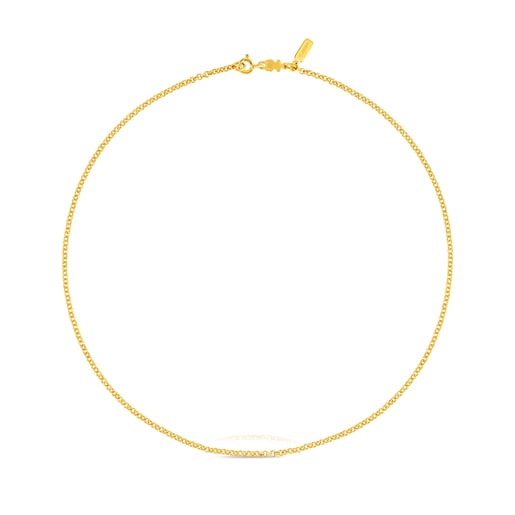 Choker with 18kt gold plating over silver and rings measuring 45 cm TOUS Chain