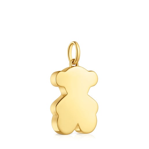 Medium 22mm 18kt gold plating over silver bear Pendant Sweet Dolls