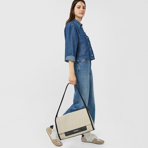 Large beige TOUS Empire Cotton Crossbody bag
