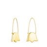 Pendientes largos tulipa con baño de oro 18 kt sobre plata Sweet Dolls