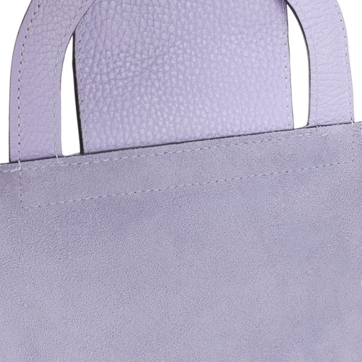 Small lilac-colored leather Shoulder bag TOUS Dora