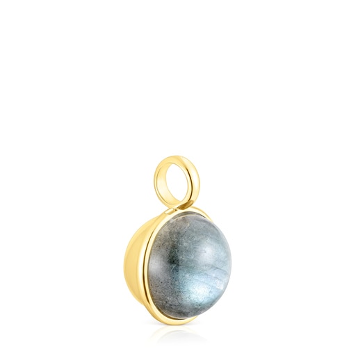 Silver vermeil Plump Pendant with labradorite