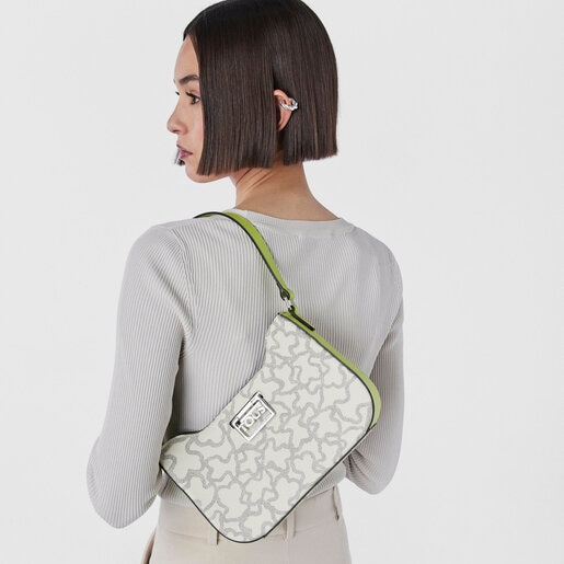Beige and lime green Kaos Legacy Shoulder bag