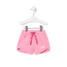 Shorts de menina Casual cor-de-rosa