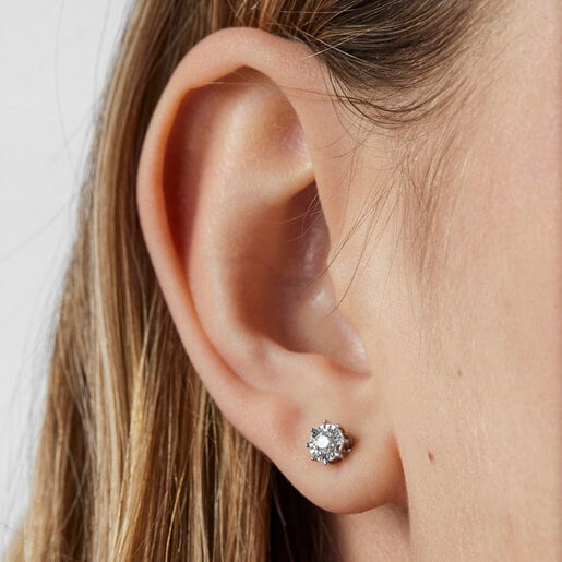 White Gold TOUS Les Classiques Earrings with Diamonds. 0,21ct