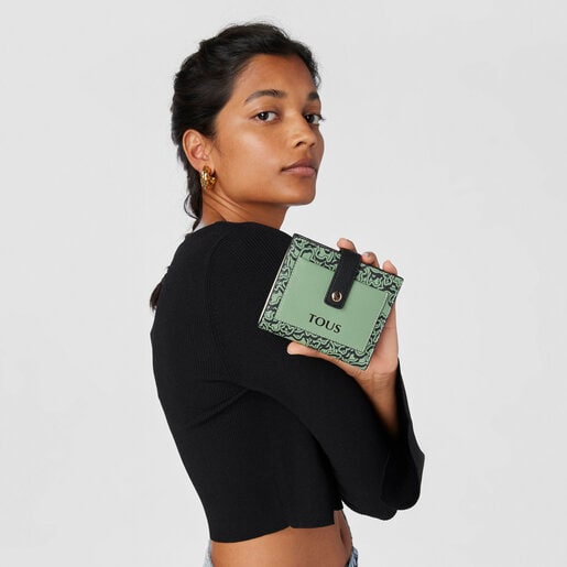 ארנק כיסים TOUS Kaos Mini Evolution קטן בצבע חאקי