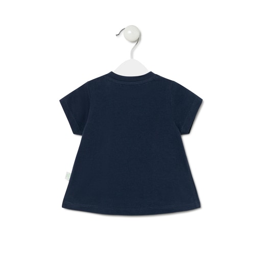 Camiseta Casual niña estampada Azul Marino