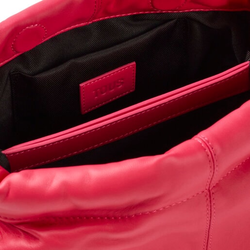 Fuchsia-colored leather Crossbody bag TOUS Dolsa