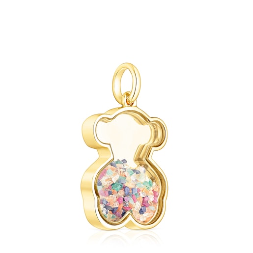 Silver vermeil Areia Pendant with multicolored gemstones | TOUS