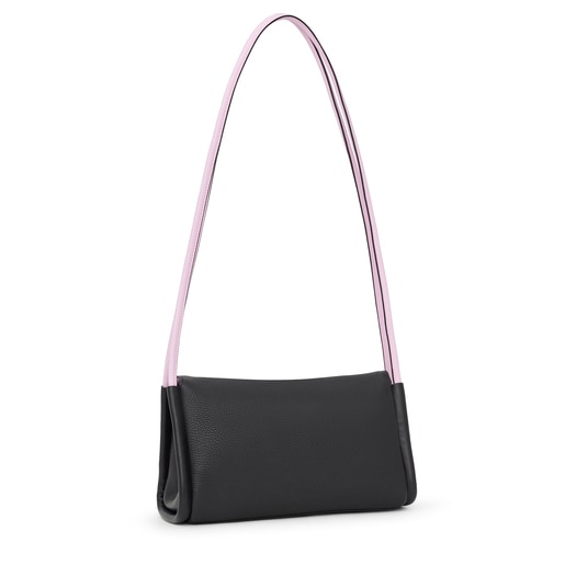 Medium black and mauve leather TOUS Empire Crossbody bag