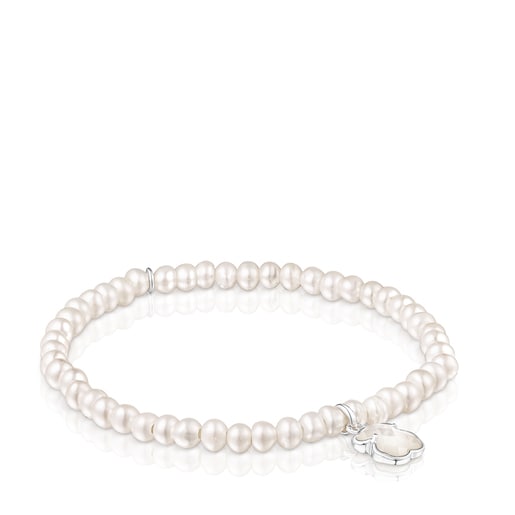 Silver TOUS Icon Color bracelet with pearls | TOUS