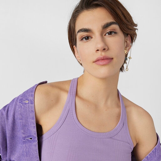 Серьги TOUS Good Vibes из вермеля, серебра и темного серебра с драгоценными камнями