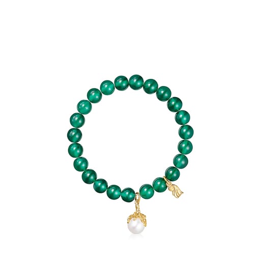 Pulsera de crisoprasas y perla Oceaan Color