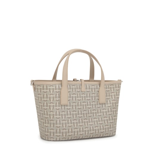 Medium sand-colored reversible Tote bag TOUS Double Way Manifesto