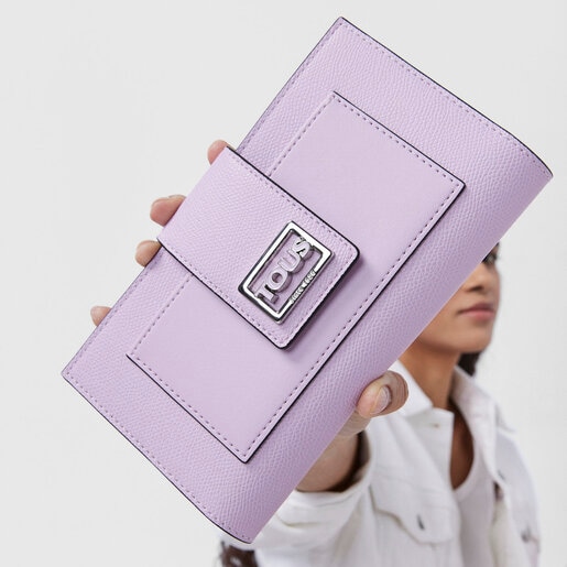 Portefeuille Pocket TOUS Funny grand mauve
