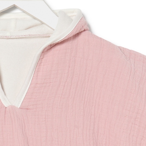 Poncho con capucha de bebé SMuse rosa