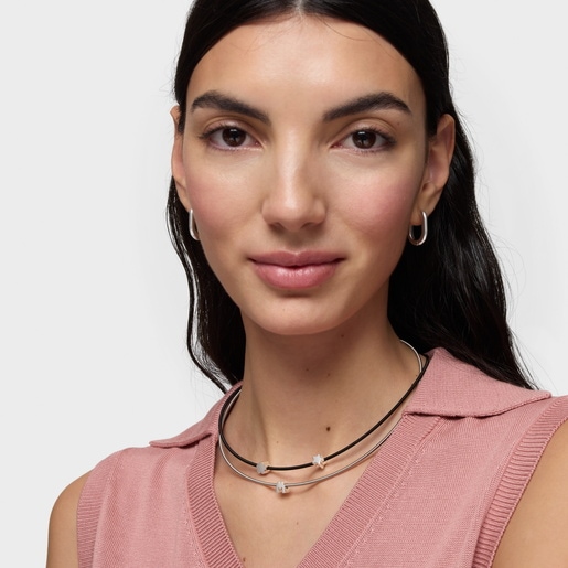 7 mm silver letter M Charm TOUS Mesh Tube