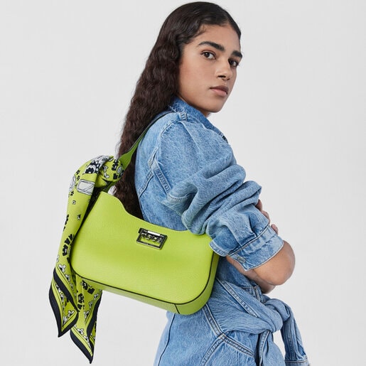 Bolso de hombro de piel lima TOUS Legacy