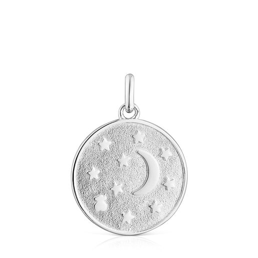 Silver moon and stars Medallion Efecttous