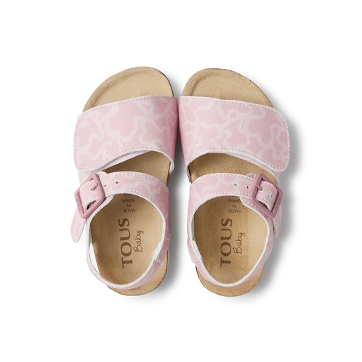 Baby sandals in Run pink