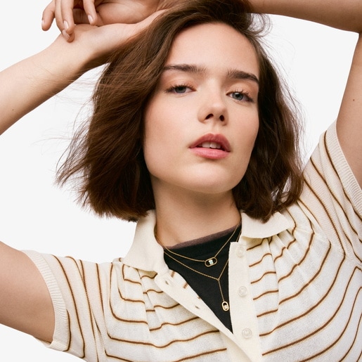 Necklace with 18kt gold plating over silver and mother-of-pearl TOUS Camille