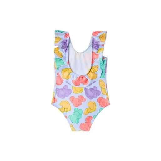 Bañador integral de niña Aqua azul celeste