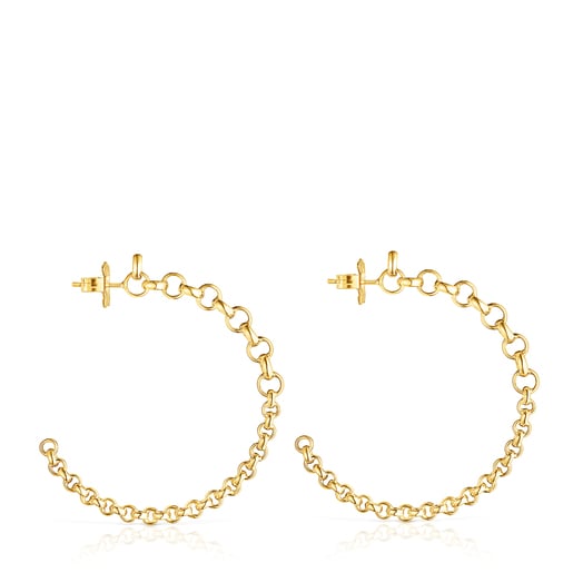 TOUS Calin Hoop earrings with rings | TOUS