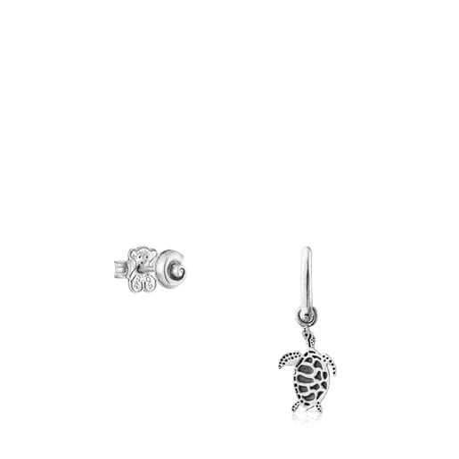 Boucles d’oreilles Save Ocean motifs en argent