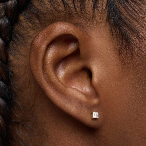 14kt gold Ear piercing with 0.16ct lab-grown diamond Shine LGD