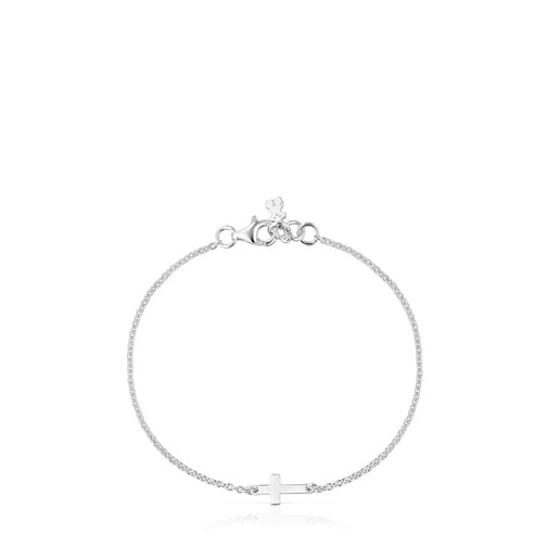 سوار بسلسلة من الفضة مرصّع بحليات على شكل صليب من تشكيلة TOUS Motifs