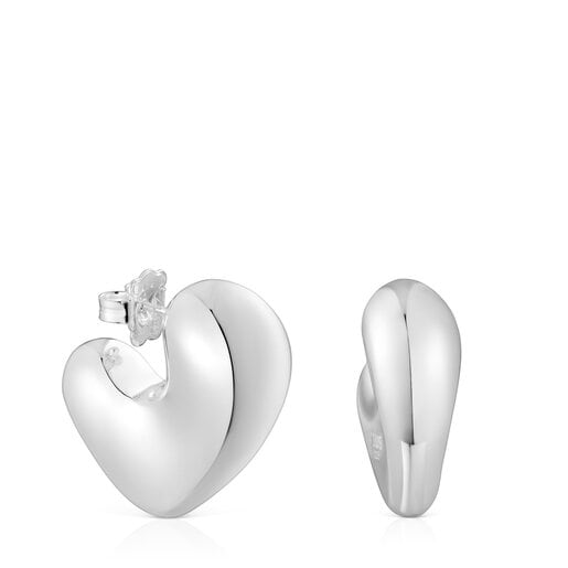 Pendientes de plata coraz n Tabit