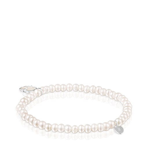 Silver TOUS Icon Color bracelet with pearls
