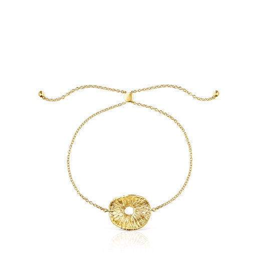 Pulsera con baño de oro 18 kt sobre plata Wicker