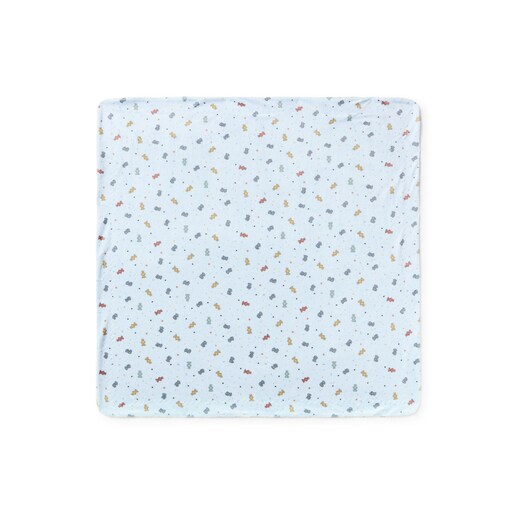 Fleece baby blanket in Charms sky blue