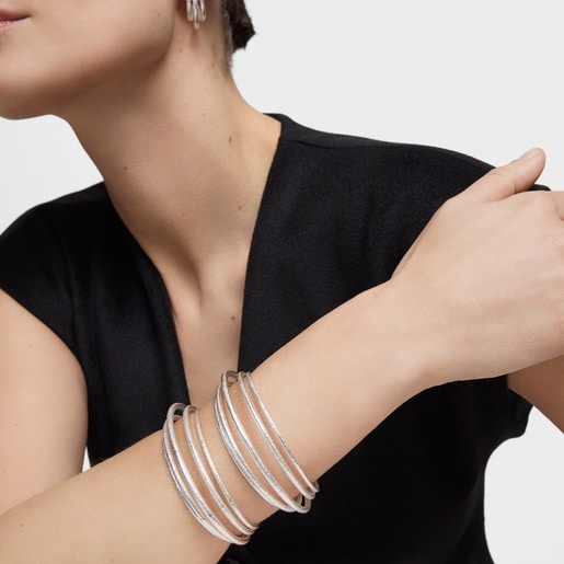 Silver and topaz Bangle Duna