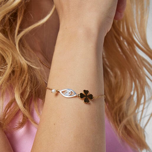 Браслет TOUS Good Vibes из серебра и вермеля с жемчугом