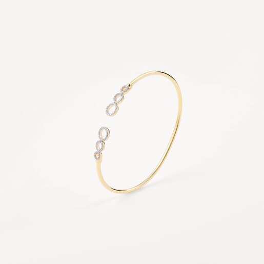 Pulsera esclava de oro amarillo con diamantes TOUS ATELIER